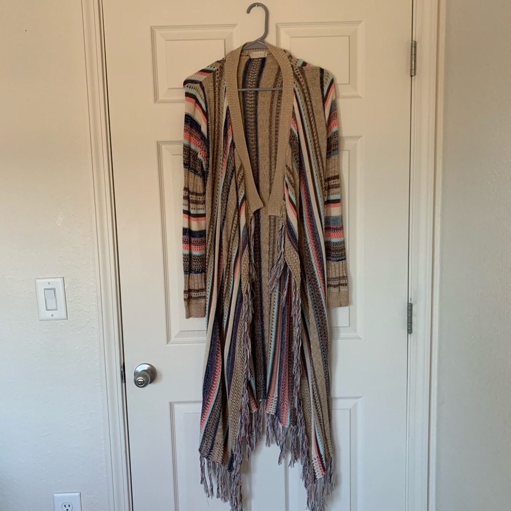 Chic Striped Long Sweater